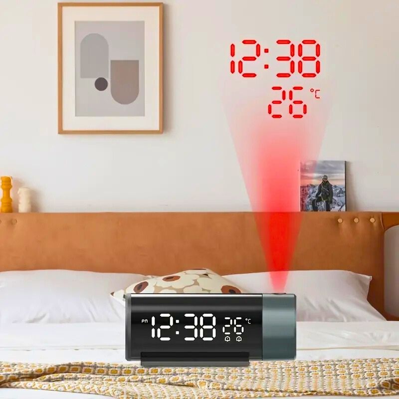 Réveil projecteur 180° USB – Visiora