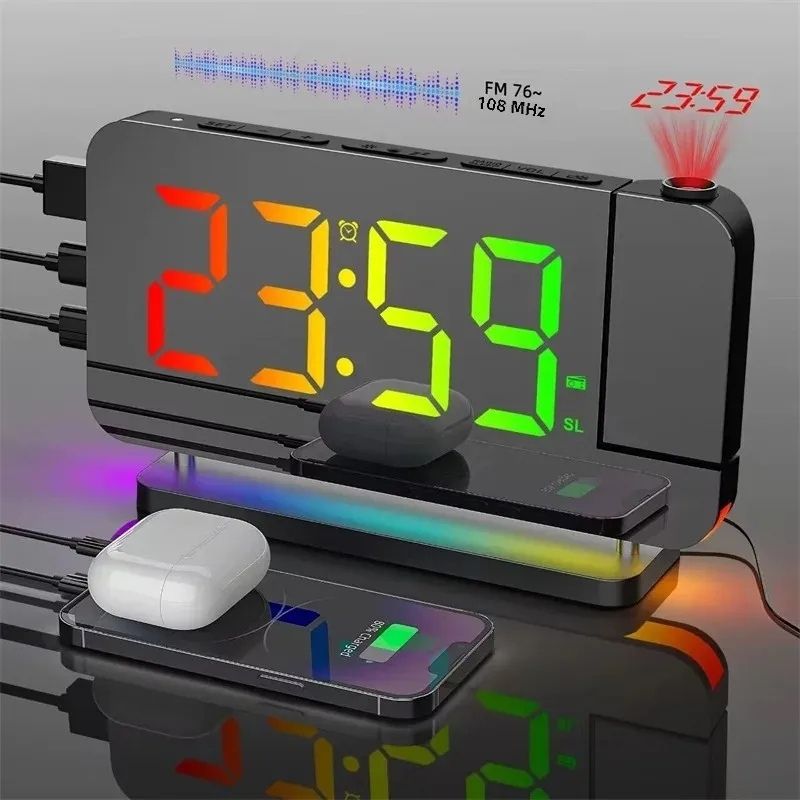 Réveil projecteur lumineux avec radio FM – Lumiprox
