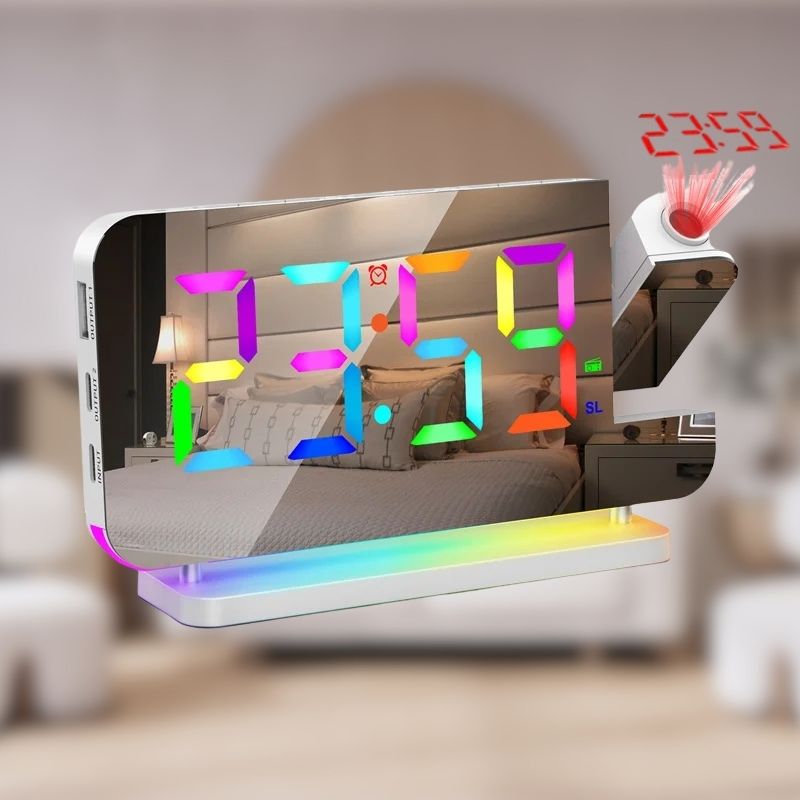 Réveil projecteur lumineux avec radio FM – Lumiprox