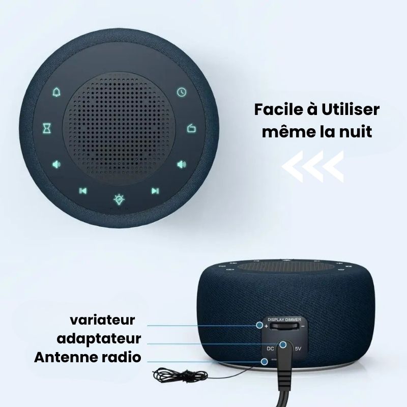 réveil Éclora affichage LED en pleine nuit avec lumière douce