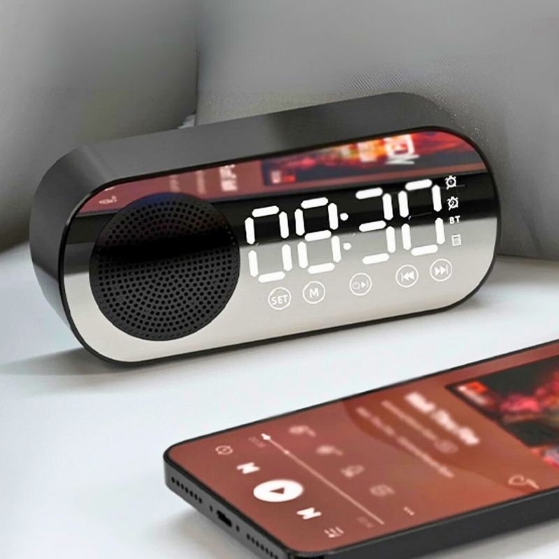 Réveil EumBeat avec affichage LED et fonction haut-parleur musical