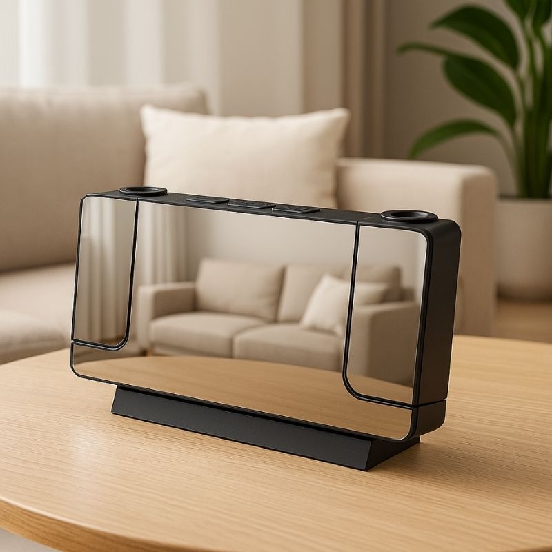Réveil digital avec double projection et fonction snooze
