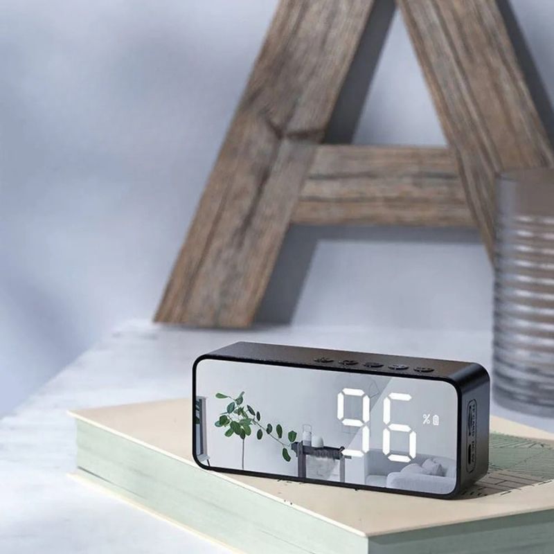 Réveil portable compact avec affichage miroir – Minovo