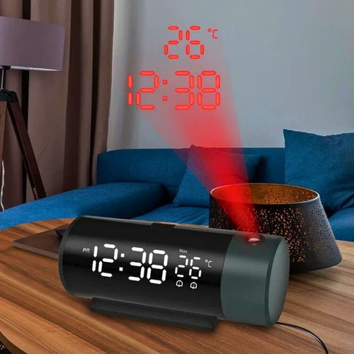 Réveil projecteur avec port USB Visiora