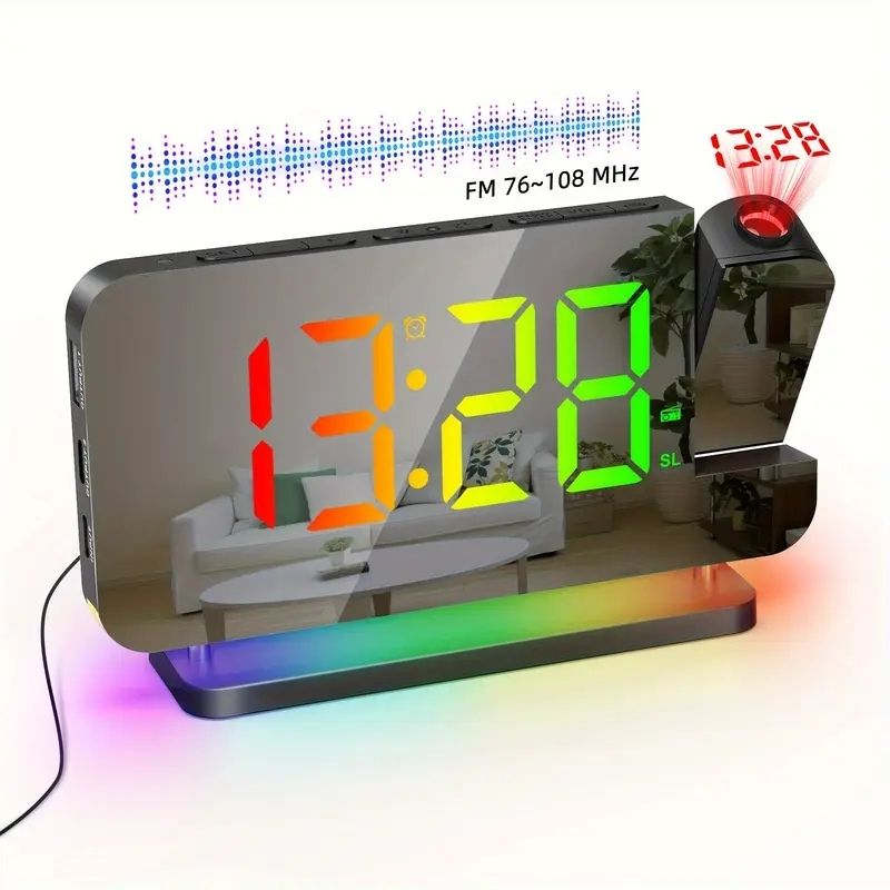 Réveil projecteur lumineux avec radio FM – Lumiprox
