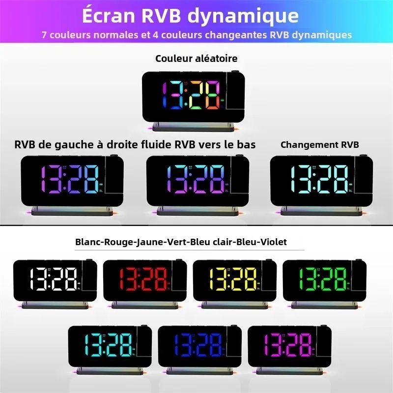 Réveil projecteur lumineux avec radio FM – Lumiprox