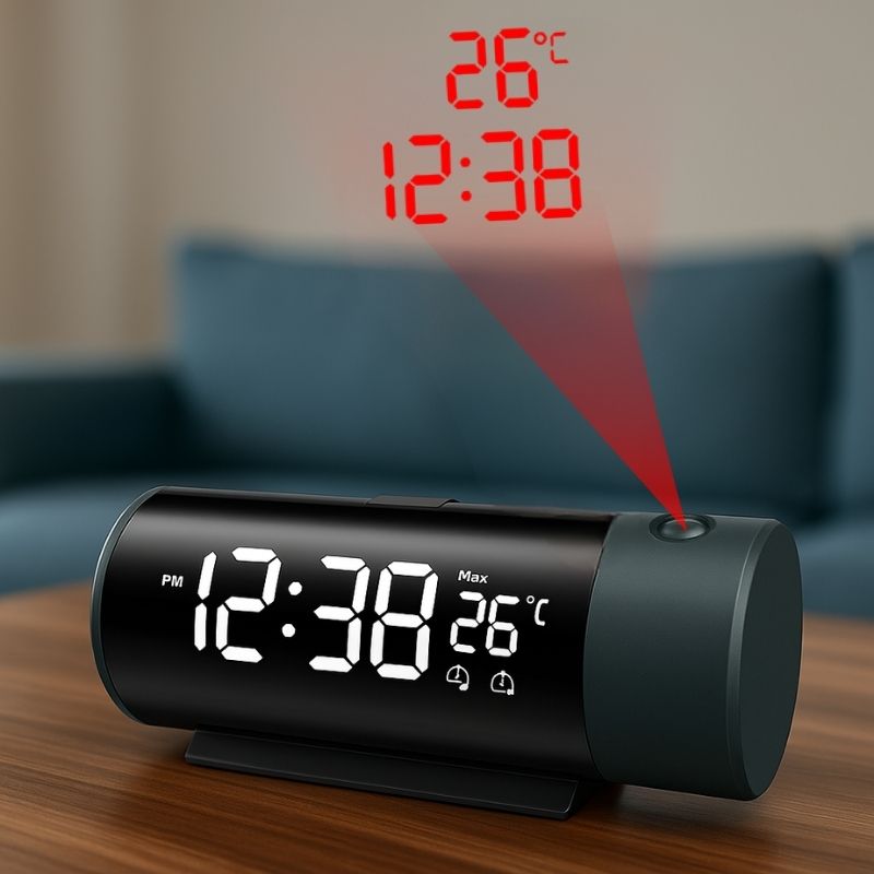 Réveil Visiora avec double alarme et recharge téléphone