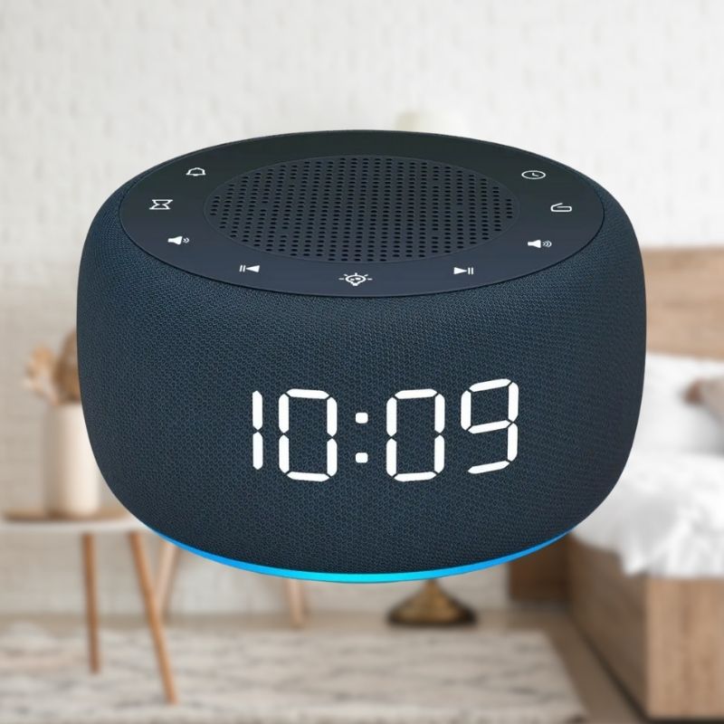 radio réveil veilleuse LED multifonction Éclora avec affichage digital