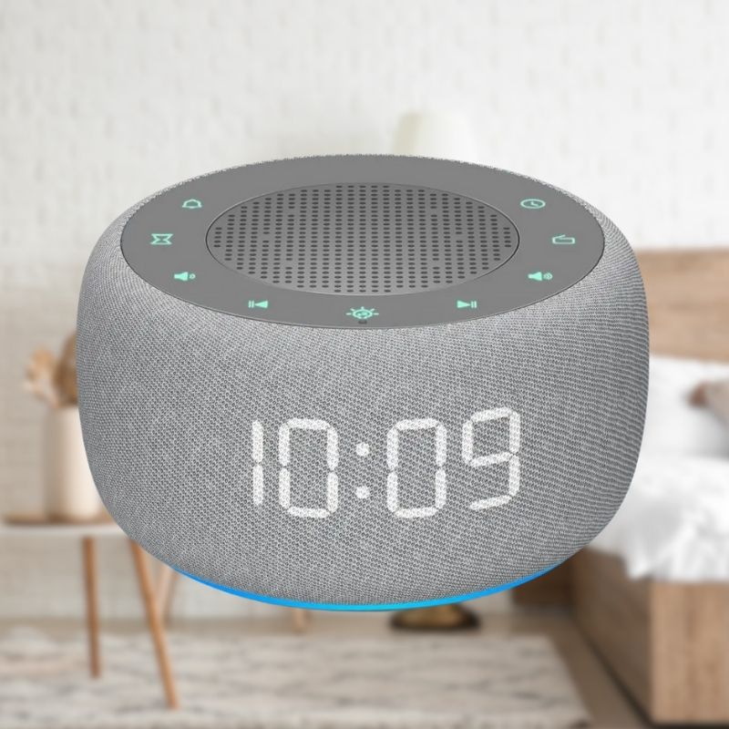 radio réveil veilleuse LED multifonction Éclora avec affichage digital