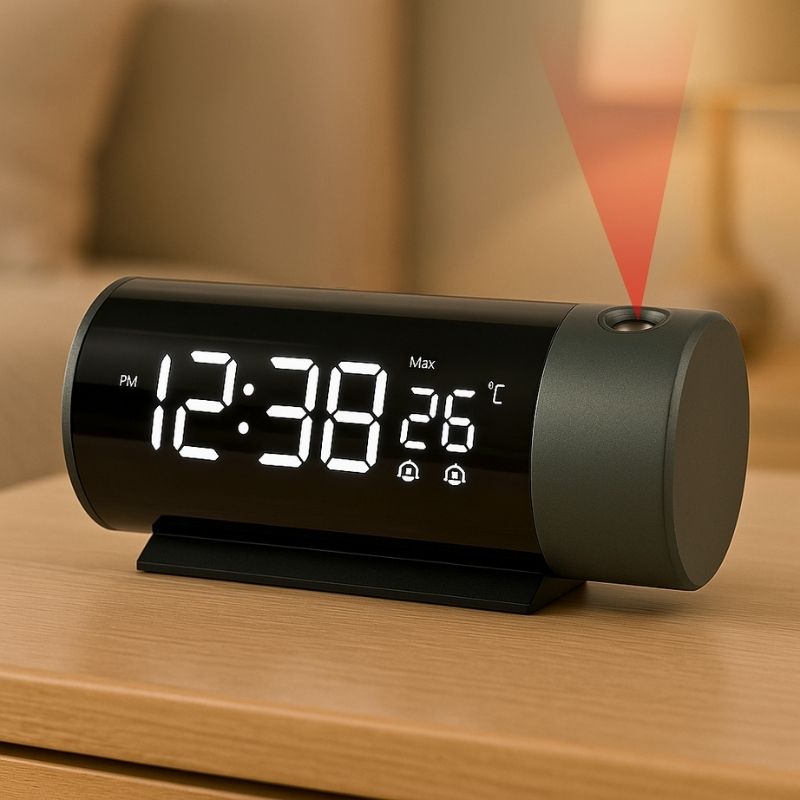 Réveil projecteur avec port USB Visiora