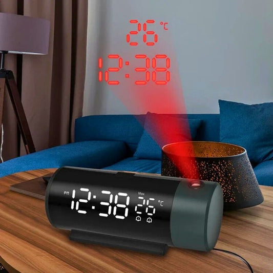 Réveil projecteur avec port USB Visiora